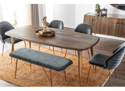 Essecke Essgruppe Esszimmer Esstisch Stühle Tisch Set 8tlg Holz Braun