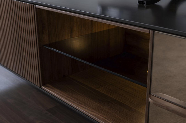 rtv Lowboard tv Ständer Regale Sideboard Wohnzimmer Holz Braun Modern