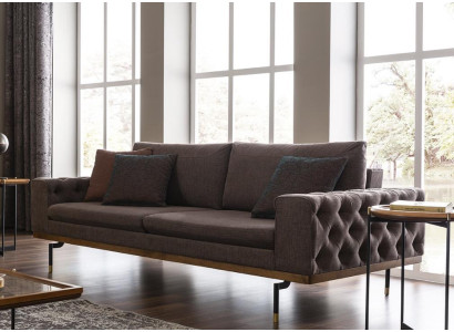 Dreisitzer Sofa 3 Sitzer Stoffsofa Sofas Modern Grau Stoff Couch Neu