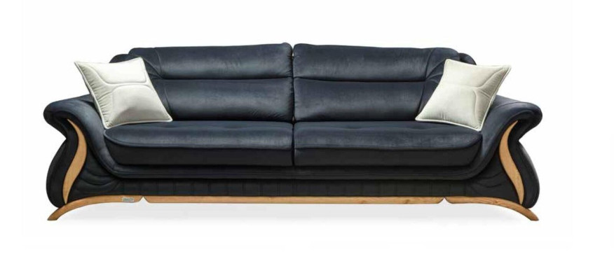 Design Sofa 3+1 Sitz Sessel Couch Polster Luxus Klassische Kunstleder Couchen