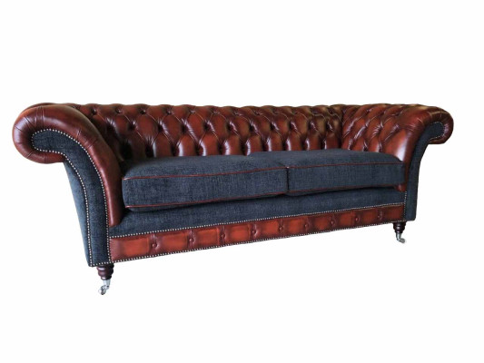 Sofa Luxus Textil Chesterfield Couch Sofas Polster 3 Sitzer Couchen Neu