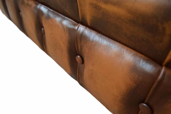 Sofa 4 Sitzer Chesterfield Design Luxus Sofa Polster Couch Neu Braun