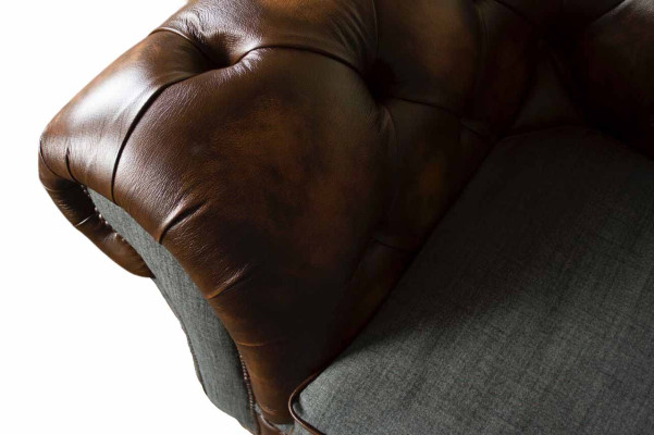 Chesterfield Design Luxus Polster Sofa Couch Sitz Wohnzimmer Leder Neu