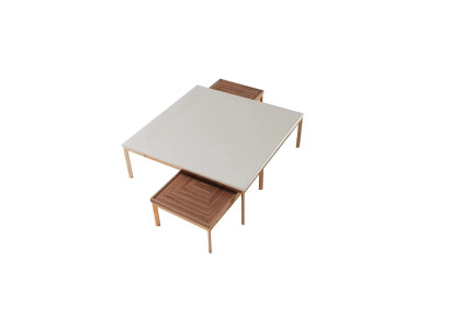 Wohnzimmer Set Komplett 3tlg Modern Neu Couchtisch mit 2x Beisteltisch