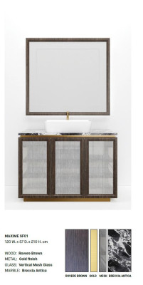 Braunes Waschbecken Italienisches Badezimmer Waschbecken Klassisches Kabinett