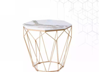 Beistelltisch Wohnzimmer Möbel Material Metall weiß Design Modern
