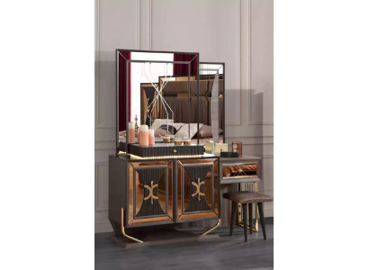 Luxuriöse Gold Schminktisch Konsoletisch Frisiertisch Holz Konsole Neu