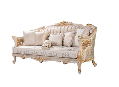 Chesterfield 3 Sitzer Designer Sofa Luxus Polster Sofas Couchen Stoff Textil Neu