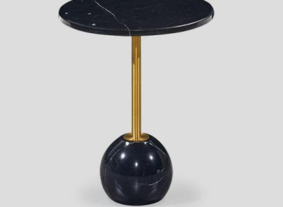 Schwarz-Goldener Beistelltisch Moderne Wohnzimmer Marmor Couchtische