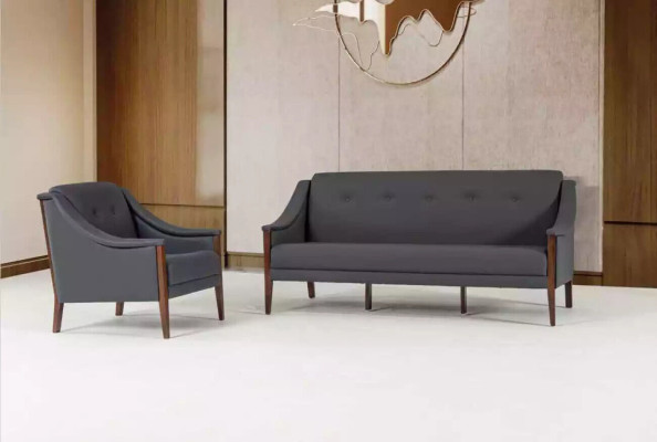 Graue Polster Sofagarnitur Dreisitzer Sessel Komplettes Modern 2tlg Neu