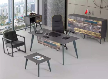 Arbeitszimmer Set Komplette Büromöbel Schreibtisch Büroschrank Luxus
