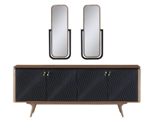 Exclusive Esszimmer Set Besteht aus 3tlg. Modern Anrichte und 2x Spiegel
