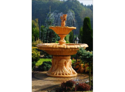 Springbrunnen Garten Teich Brunnen 190 cm Steinbrunnen Gartenbrunnen Fontaine Neu