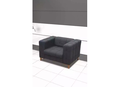Sessel Schwarz Sitz Arbeitzimmer Modern Designer Polstersessel Neu