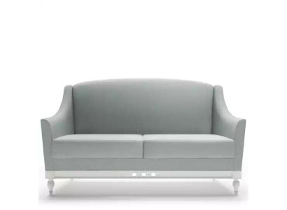Sofa 2 Sitzer Sofas Design Luxus Textil Holz Polster Zweisitzer couchen