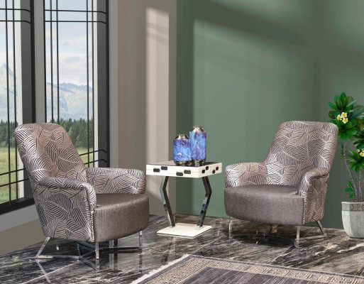 Luxuriöses Wohnzimmer Moderne Möbel Set 2x Sessel im Wohnzimmer Relax Lounge