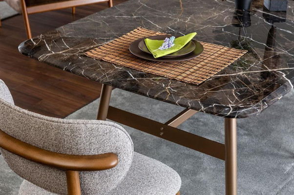 Esszimmertisch Esstisch Tisch Essecke Marmor Schwarz Esszimmer Design