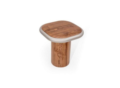 Hellbrauner Wohnzimmer Beistelltisch Designer Holzgestell Couchtisch
