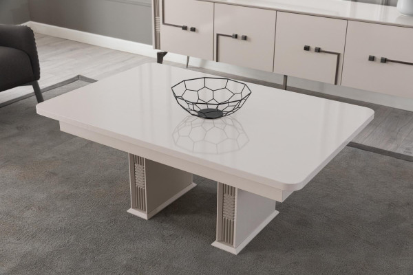 Beiger TV-Schrank Designer Couchtisch Luxus Wohnzimmer Möbel Holz 2tlg