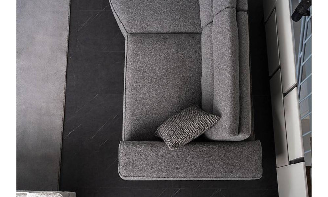 Moderner Grauer Polster Dreisitzer Komfortable Wohnzimmer Couch 3-Sitzer