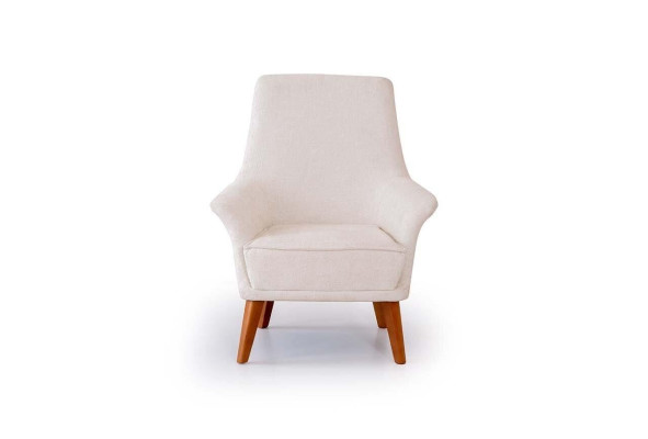 Weiße Wohnzimmer Garnitur Stilvoller 3-Sitzer Designer Sessel 2tlg Set