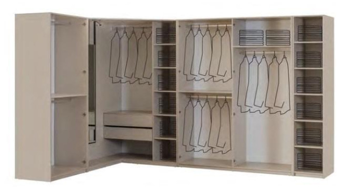 Moderner Weißer Eckschrank Designer Regalschrank Holzschrank Luxus Möbel