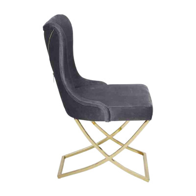 Stilvoll Esszimmer 6x Stühle Luxus Sessel Stuhl grau Sessel Wohnzimmer Möbel neu