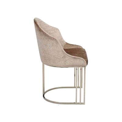 Esszimmerstuhl Luxus 4x Stühle Textil Design Metall Modern Stuhl Möbel