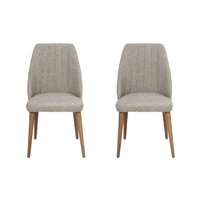 Modern 2x Stühle Polsterstuhl Luxus Sessel Grau Stuhl Lehnstuhl Esszimmer