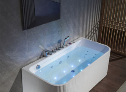 Badewanne Whirlpool Massagedüsen Led Ergonomisch Entspannung Wanne