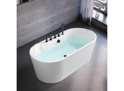 Zeitgenössisch Wanne Acryl Badewanne Badezimmer Weiß Standbadewanne