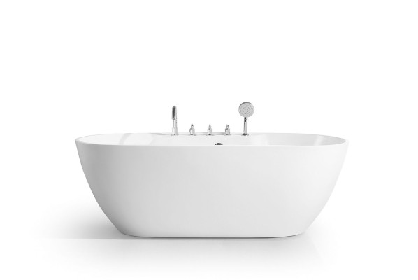 Standbadewanne Oval Badezimmer Acryl Badewanne Wanne Freistehende Weiß