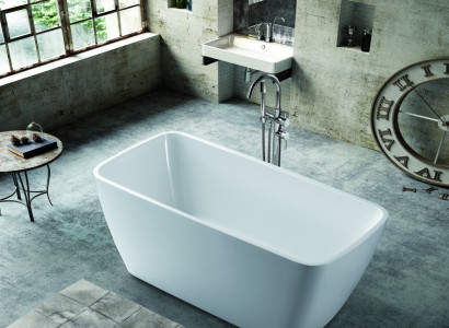 Badewanne Badezimmer Acryl Wanne Weiß Standbadewanne Zeitgenössisch