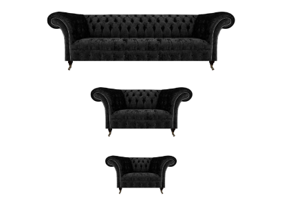 Chesterfield Sofagarnitur 3tlg Komplett Wohnzimmer Sofas Couch Neu Set