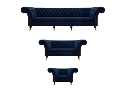 Design Möbel Komplett 3tlg Wohnzimmer Sofas Couch Chesterfield 4+2+1 Textil
