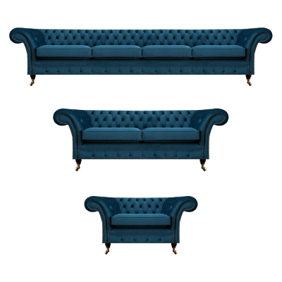 Designer Sofas Set Chesterfield Wohnzimmer Sofagarnitur Couch Polstermöbel 4+2+1