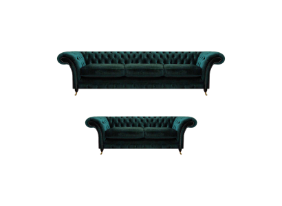 Komplett Möbel Wohnzimmer Sofas 3+2 Sofagarnitur Couchen Chesterfield
