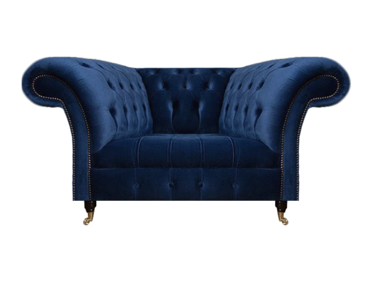 Luxus Blau Sessel Polstersitz Polstermöbel Wohnzimmer Neu Design Chesterfield