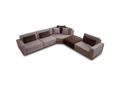 Modernes L-Form Sofa Wohnzimmer Polstercouch Stoffsofa Designer Möbel
