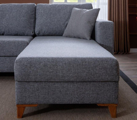 Stilvolles Graues Polstersofa Designer Ecksofa Wohnzimmer Sitzcouch Neu