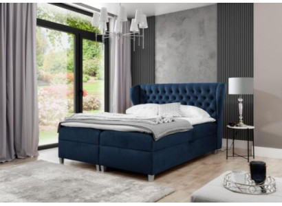 Luxus Boxspringbett Schlafzimmer Bett Polsterbett Modern 160x200cm Holz