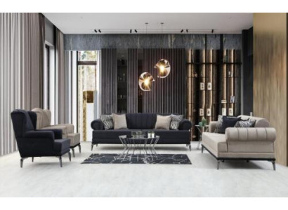 Perfekte Sofagarnitur 3+3+1+1 Sitzer Designer Wohnzimmer Set von 4tlg neu