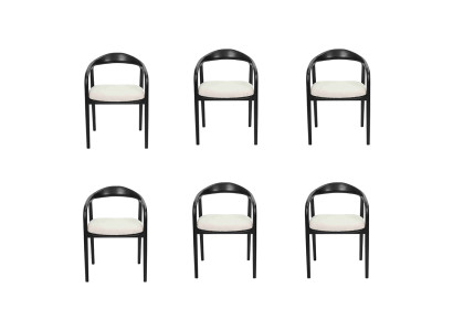Stilvoll Edelstahl 6x Stühle Esszimmer Schwarz Modern Stuhl Designer Metall