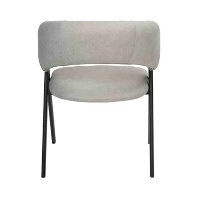 Esszimmer Grau Textil Gruppe Set 4x Sessel Stuhl Design Stoff Polster Stühle