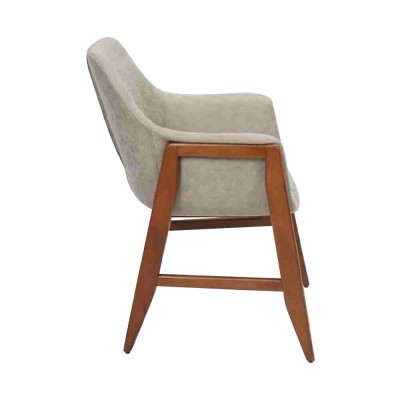 Modern Grau Stuhl Esszimmerstuhl 6x Stühle Küchenstuhl Lehnstuhl Holz Stoff