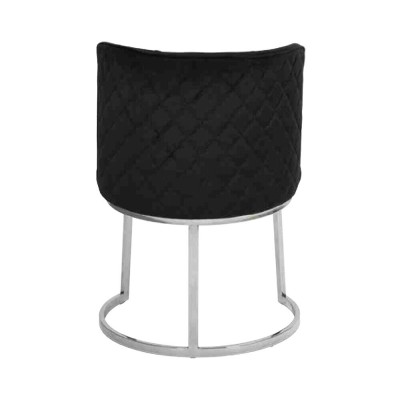 Moderne Schwarzer Designer 6x Stühle mit Edelstahlfüßen Esszimmerstühle