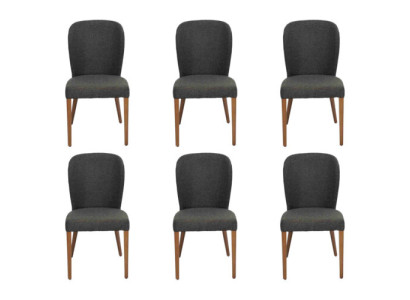 Lehnstuhl Neu Polster Moderne Holz 6x Stühle Luxus Polster Design Stuhl