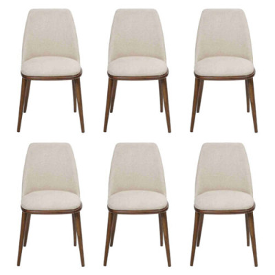 Modern Esszimmer Weiß 6x Stühle Holz Möbel Stühle Luxus Design Einrichtung