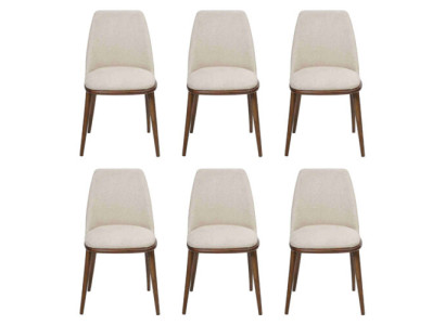 Modern Esszimmer Weiß 6x Stühle Holz Möbel Stühle Luxus Design Einrichtung
