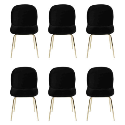 Gruppe Garnitur Stühle 6x Stuhl Set Textil Polster Sitz Edelstahl Esszimmer Neu